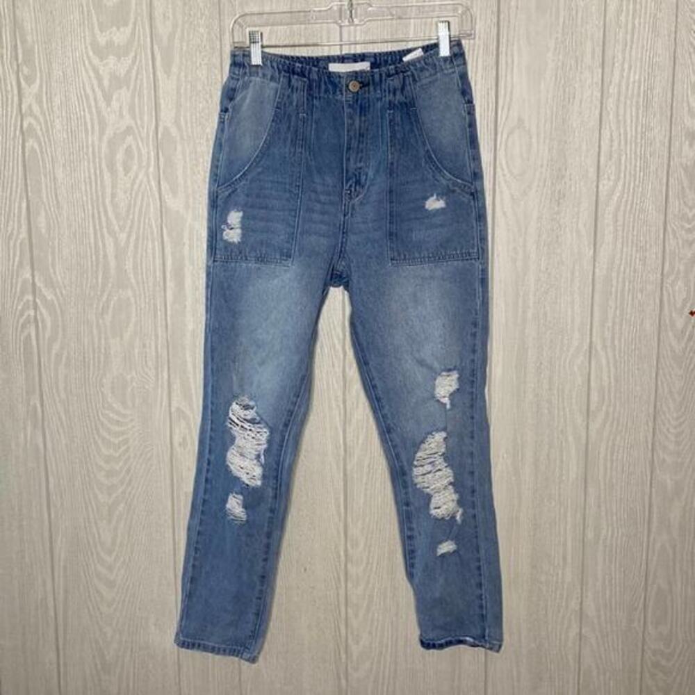 Vervet distressed‎ high rise jean